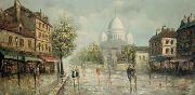 marie kroyer, Montmartre sous la pluie